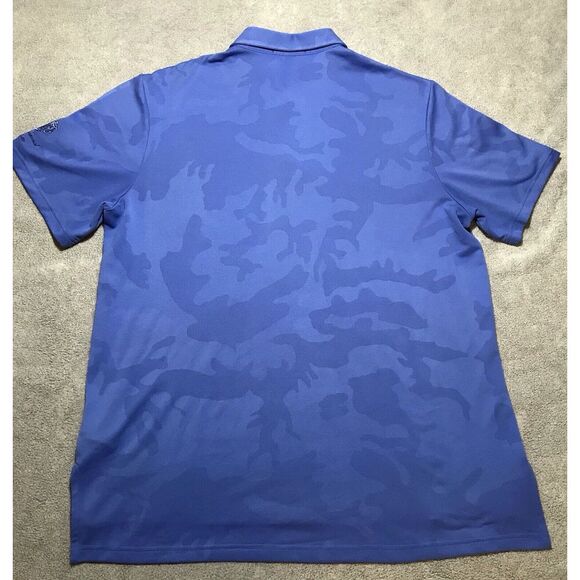 RLX‎ Ralph Lauren Golf Polo Shirt Mens XL Blue Camo Trump National Charlotte - Picture 2 of 15